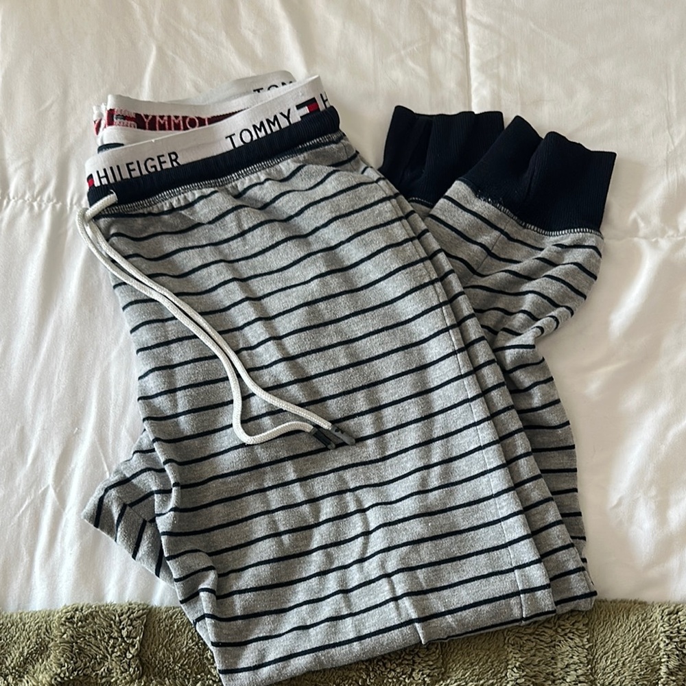 Tommy Hilfiger Navy and White‎ Striped Lounge Pants
